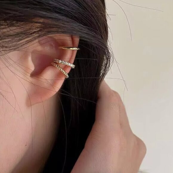 Gold Ear Cuff Trio - Picture 2 of 6